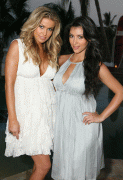 Carmen Electra and Kim Kardashian at LG Villa Cabo