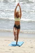 Marla Maples - yoga on the beach - 11xHQ